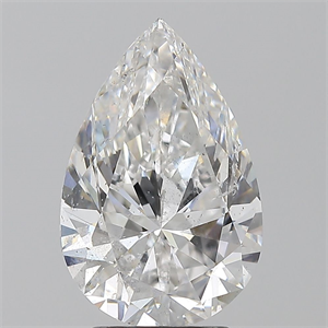 Picture of Natural Diamond 3.53 Carats, Pear with  Cut, E Color, SI2 Clarity and Certified by GIA