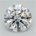 Lab Grown Diamond 1.34 Carats, Round with Ideal Cut, D Color, VS2 Clarity and Certified by IGI