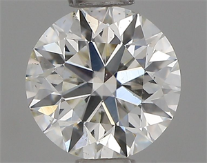 Picture of Natural Diamond 0.63 Carats, Round with Excellent Cut, H Color, VS2 Clarity and Certified by IGI