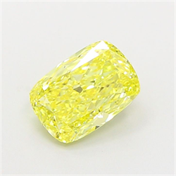 Picture of Lab Grown Diamond 1.51 Carats, CUSHION MODIFIED with  Cut, Fancy Intense Yellow Color, VS1 Clarity and Certified by IGI