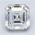 Natural Diamond 2.56 Carats, Asscher with  Cut, E Color, VVS2 Clarity and Certified by GIA