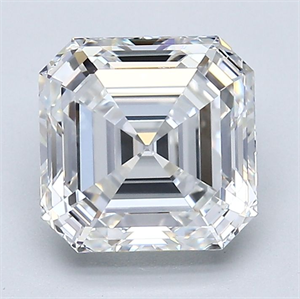 Picture of Natural Diamond 2.56 Carats, Asscher with  Cut, E Color, VVS2 Clarity and Certified by GIA