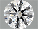 Lab Grown Diamond 1.01 Carats, Round with Ideal Cut, D Color, VS1 Clarity and Certified by IGI