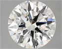 Lab Grown Diamond 2.55 Carats, Round with Ideal Cut, F Color, VVS2 Clarity and Certified by IGI