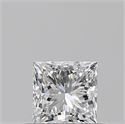 Diamante Natural 0.52 quilates, Princesa , Color F, claridad VVS2 y certificado GIA