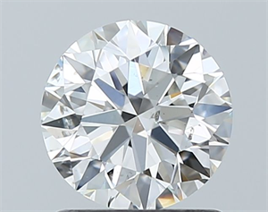 Picture of Natural Diamond 1.06 Carats, Round with Excellent Cut, H Color, SI2 Clarity and Certified by GIA
