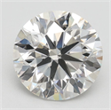 Lab Grown Diamond 2.38 Carats, Round with Excellent Cut, H Color, VS1 Clarity and Certified by IGI
