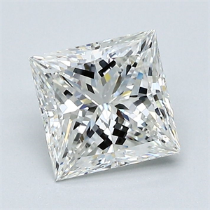 Picture of Natural Diamond 1.51 Carats, Princess with  Cut, I Color, VVS1 Clarity and Certified by GIA