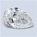 Natural Diamond 3.42 Carats, Pear with  Cut, F Color, SI2 Clarity and Certified by GIA