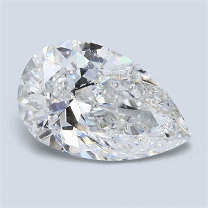 Picture of Natural Diamond 3.42 Carats, Pear with  Cut, F Color, SI2 Clarity and Certified by GIA