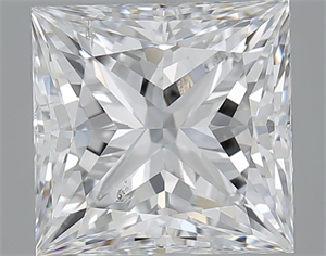Picture of Natural Diamond 3.01 Carats, Princess with  Cut, D Color, SI1 Clarity and Certified by GIA