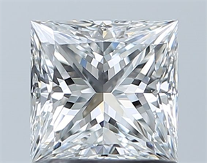 Picture of Natural Diamond 1.02 Carats, Princess with  Cut, E Color, VS1 Clarity and Certified by GIA