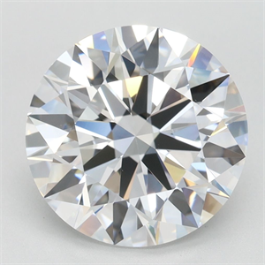 Picture of Lab Grown Diamond 3.71 Carats, Round with Ideal Cut, D Color, IF Clarity and Certified by IGI