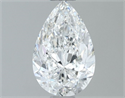 Natural Diamond 0.70 Carats, Pear with  Cut, F Color, SI2 Clarity and Certified by GIA