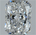 Natural Diamond 0.60 Carats, Radiant with  Cut, E Color, VVS1 Clarity and Certified by GIA