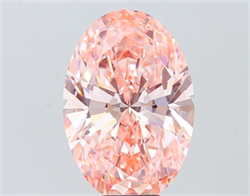 Picture of Lab Grown Diamond 8.05 Carats, Oval with  Cut, Fancy Vivid Pink Color, VVS2 Clarity and Certified by IGI