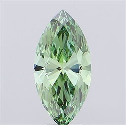 Picture of Lab Grown Diamond 3.52 Carats, Marquise with  Cut, Fancy Vivid Green Color, VVS1 Clarity and Certified by IGI