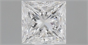 Natural Diamond 0.51 Carats, Princess with  Cut, D Color, VS2 Clarity and Certified by GIA