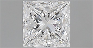 Picture of Natural Diamond 0.51 Carats, Princess with  Cut, D Color, VS2 Clarity and Certified by GIA