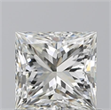 Natural Diamond 0.91 Carats, Princess with  Cut, J Color, VVS1 Clarity and Certified by GIA