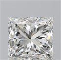 Natural Diamond 0.91 Carats, Princess with  Cut, J Color, VVS1 Clarity and Certified by GIA