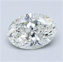 Diamante Natural 1.30 quilates, Ovalado , Color G, claridad SI2 y certificado GIA