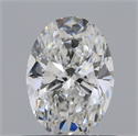 Natural Diamond 0.71 Carats, Oval with  Cut, F Color, VVS1 Clarity and Certified by GIA