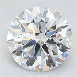 Picture of Lab Grown Diamond 2.75 Carats, Round with Ideal Cut, D Color, IF Clarity and Certified by IGI