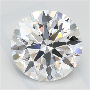 Picture of Lab Grown Diamond 2.07 Carats, Round with Ideal Cut, D Color, IF Clarity and Certified by IGI