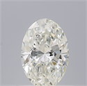 Natural Diamond 0.50 Carats, Oval with  Cut, I Color, VVS2 Clarity and Certified by GIA