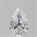 Natural Diamond 0.53 Carats, Pear with  Cut, D Color, VVS2 Clarity and Certified by GIA