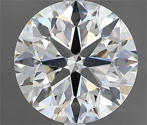 Picture of Natural Diamond 2.70 Carats, Round with Excellent Cut, H Color, VS2 Clarity and Certified by IGI