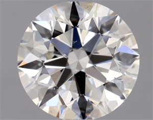 Picture of Natural Diamond 1.05 Carats, Round with Excellent Cut, H Color, SI2 Clarity and Certified by GIA