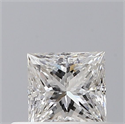 Natural Diamond 0.42 Carats, Princess with  Cut, F Color, SI1 Clarity and Certified by GIA