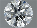 Natural Diamond 0.60 Carats, Round with Excellent Cut, H Color, VVS2 Clarity and Certified by IGI