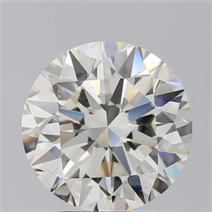 Picture of Natural Diamond 4.01 Carats, Round with Excellent Cut, K Color, SI1 Clarity and Certified by GIA