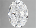 Natural Diamond 1.51 Carats, Oval with  Cut, D Color, SI2 Clarity and Certified by GIA