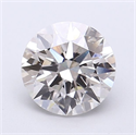 Lab Grown Diamond 1.55 Carats, Round with Excellent Cut, G Color, VVS2 Clarity and Certified by IGI