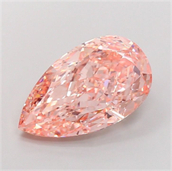 Picture of Lab Grown Diamond 7.09 Carats, Pear with  Cut, Fancy Intense Pink Color, VVS2 Clarity and Certified by IGI
