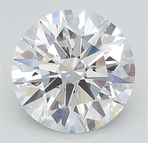 Picture of Lab Grown Diamond 3.11 Carats, Round with Ideal Cut, D Color, IF Clarity and Certified by IGI
