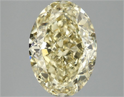 Picture of Lab Grown Diamond 3.06 Carats, Oval with  Cut, Fancy Vivid Yellow Color, VS1 Clarity and Certified by IGI