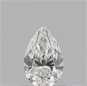 Natural Diamond 0.53 Carats, Pear with  Cut, E Color, VS2 Clarity and Certified by GIA