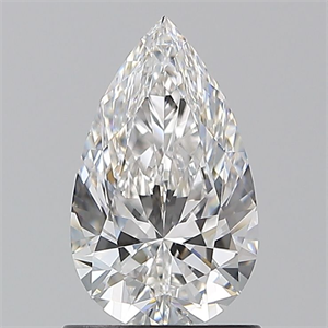 Picture of Natural Diamond 1.06 Carats, Pear with  Cut, E Color, IF Clarity and Certified by GIA