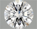 Lab Grown Diamond 3.02 Carats, Round with Ideal Cut, E Color, VS2 Clarity and Certified by IGI