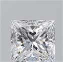 Natural Diamond 0.70 Carats, Princess with  Cut, D Color, VS2 Clarity and Certified by GIA