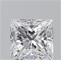 Natural Diamond 0.70 Carats, Princess with  Cut, D Color, VS2 Clarity and Certified by GIA