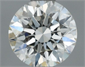 Natural Diamond 0.50 Carats, Round with Excellent Cut, H Color, VVS1 Clarity and Certified by IGI