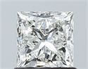 Natural Diamond 1.01 Carats, Princess with  Cut, I Color, VS2 Clarity and Certified by GIA