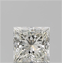 Natural Diamond 0.91 Carats, Princess with  Cut, J Color, VS2 Clarity and Certified by GIA