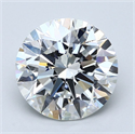 Natural Diamond 4.02 Carats, Round with Excellent Cut, G Color, SI1 Clarity and Certified by GIA